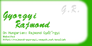 gyorgyi rajmond business card